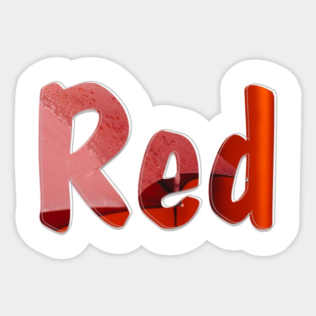 Red Sticker by afternoontees